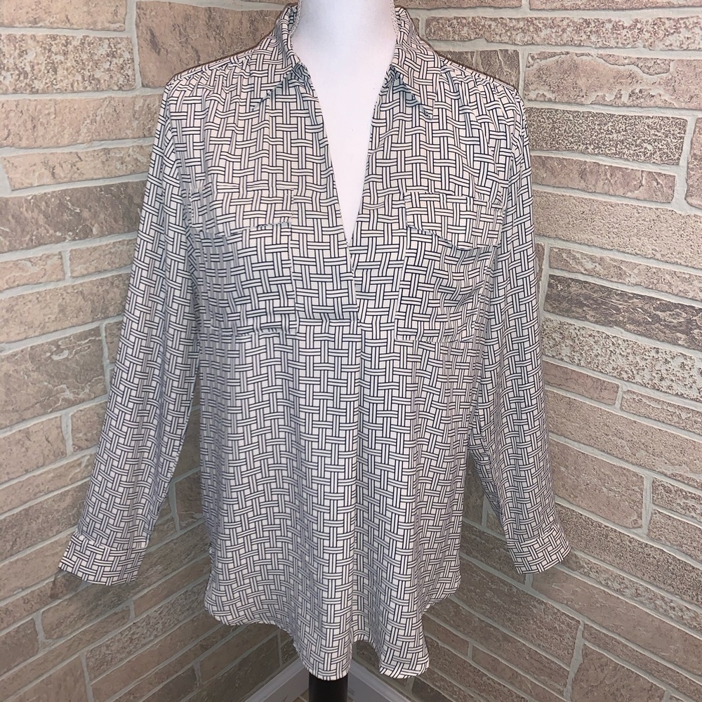 Ann Taylor Tunic Top Stripe Relaxed Blouse
